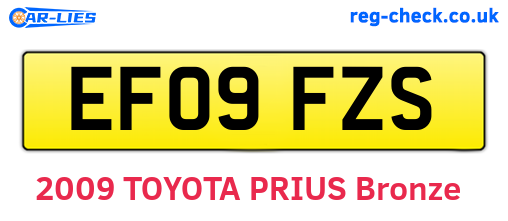EF09FZS are the vehicle registration plates.