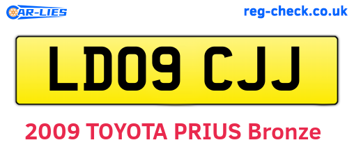 LD09CJJ are the vehicle registration plates.