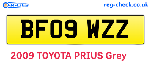 BF09WZZ are the vehicle registration plates.