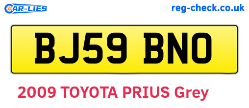BJ59BNO are the vehicle registration plates.