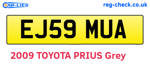 EJ59MUA are the vehicle registration plates.
