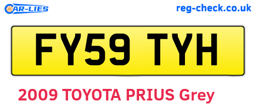 FY59TYH are the vehicle registration plates.