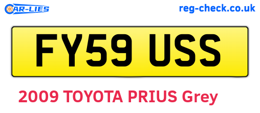 FY59USS are the vehicle registration plates.