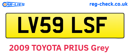 LV59LSF are the vehicle registration plates.