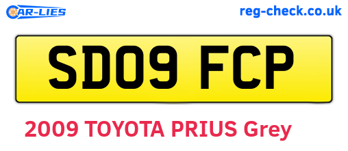 SD09FCP are the vehicle registration plates.