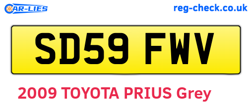 SD59FWV are the vehicle registration plates.