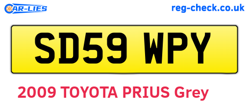 SD59WPY are the vehicle registration plates.