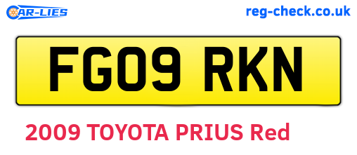 FG09RKN are the vehicle registration plates.