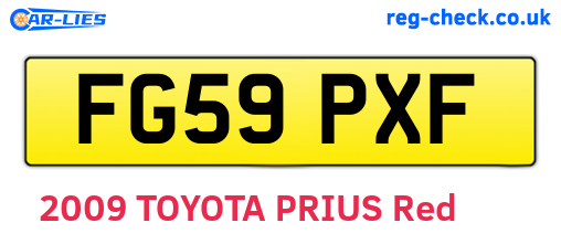 FG59PXF are the vehicle registration plates.