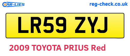 LR59ZYJ are the vehicle registration plates.