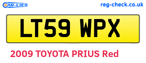 LT59WPX are the vehicle registration plates.