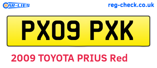 PX09PXK are the vehicle registration plates.