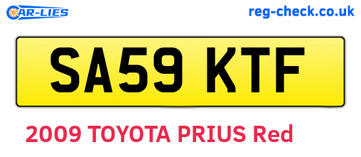SA59KTF are the vehicle registration plates.
