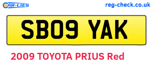 SB09YAK are the vehicle registration plates.
