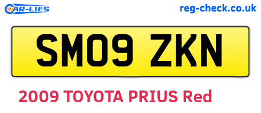 SM09ZKN are the vehicle registration plates.