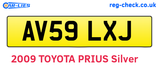 AV59LXJ are the vehicle registration plates.