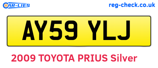 AY59YLJ are the vehicle registration plates.