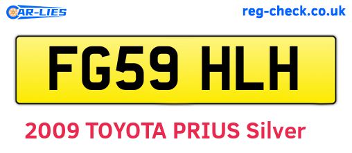 FG59HLH are the vehicle registration plates.