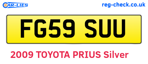 FG59SUU are the vehicle registration plates.