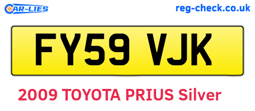 FY59VJK are the vehicle registration plates.