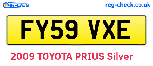 FY59VXE are the vehicle registration plates.