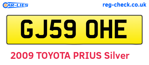 GJ59OHE are the vehicle registration plates.