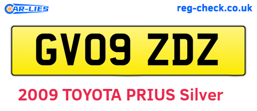 GV09ZDZ are the vehicle registration plates.