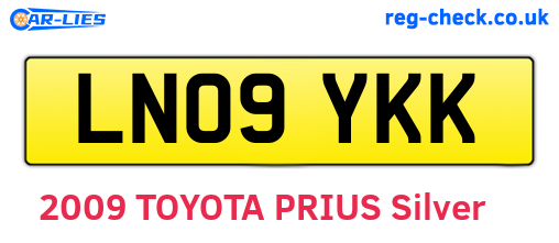 LN09YKK are the vehicle registration plates.