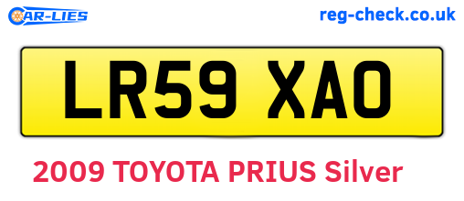 LR59XAO are the vehicle registration plates.