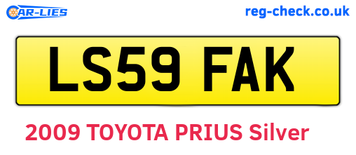 LS59FAK are the vehicle registration plates.