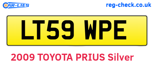 LT59WPE are the vehicle registration plates.