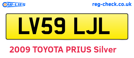 LV59LJL are the vehicle registration plates.