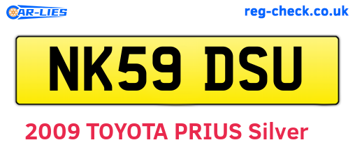 NK59DSU are the vehicle registration plates.