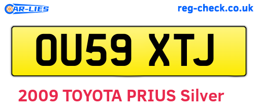 OU59XTJ are the vehicle registration plates.