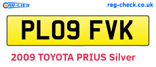 PL09FVK are the vehicle registration plates.