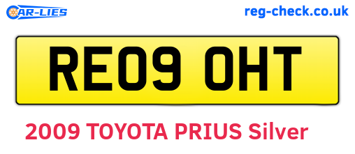 RE09OHT are the vehicle registration plates.