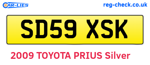 SD59XSK are the vehicle registration plates.