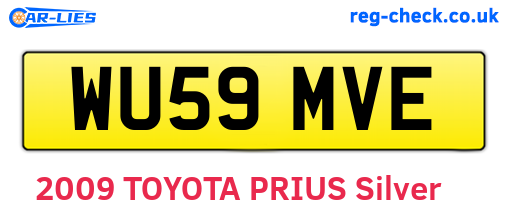 WU59MVE are the vehicle registration plates.