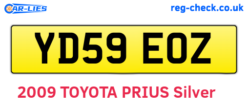YD59EOZ are the vehicle registration plates.