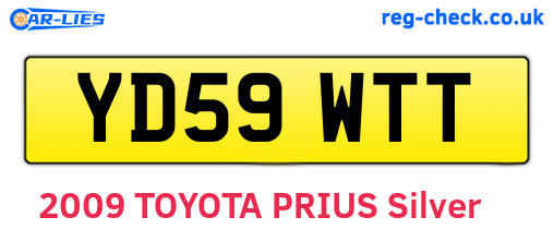YD59WTT are the vehicle registration plates.