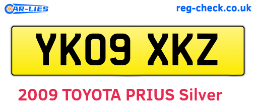 YK09XKZ are the vehicle registration plates.