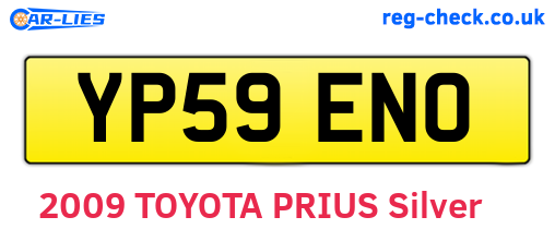 YP59ENO are the vehicle registration plates.