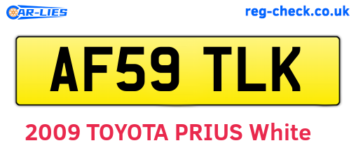 AF59TLK are the vehicle registration plates.