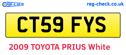CT59FYS are the vehicle registration plates.