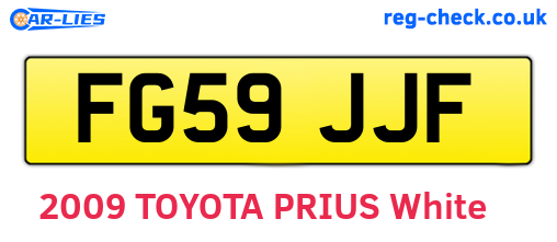 FG59JJF are the vehicle registration plates.