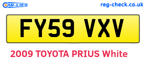 FY59VXV are the vehicle registration plates.