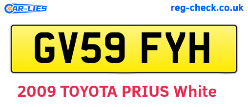GV59FYH are the vehicle registration plates.