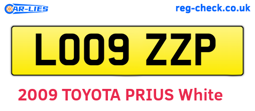 LO09ZZP are the vehicle registration plates.