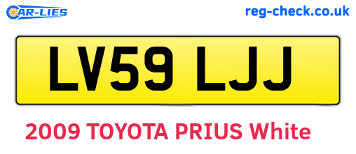 LV59LJJ are the vehicle registration plates.