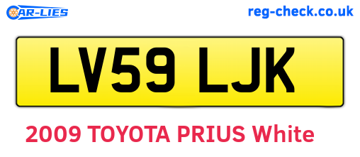 LV59LJK are the vehicle registration plates.